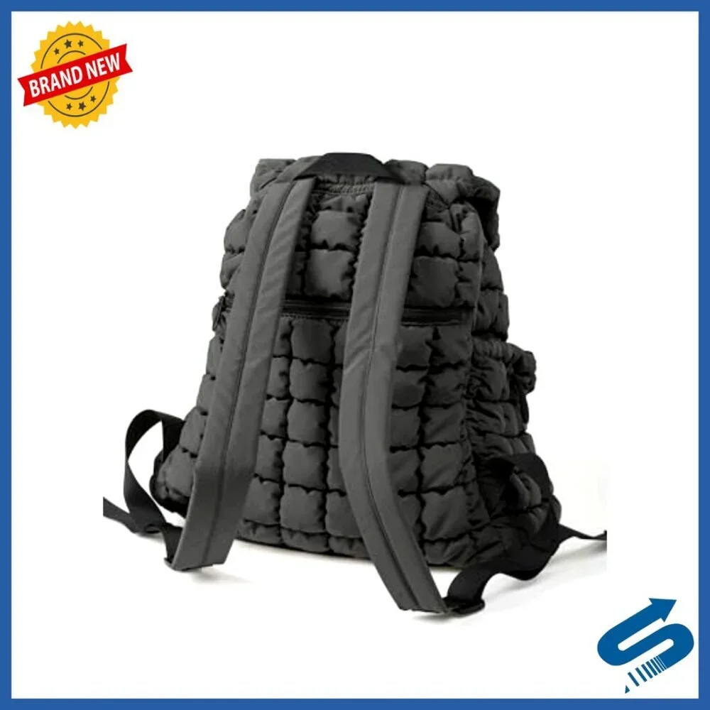 Lightweight Quilted Backpack 18L Capacity Travel Gym Bag Drawstring Pockets